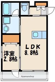 フィーリックス古賀【1階】の間取り