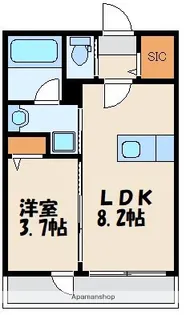 フィーリックス古賀【1階】の間取り