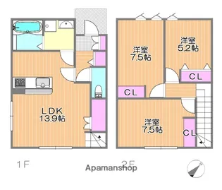 (仮称)西戸崎グレイス【1階】の間取り