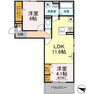 I・M・T SEMPRE HOUSE 飛梅 C棟【2階】の間取り