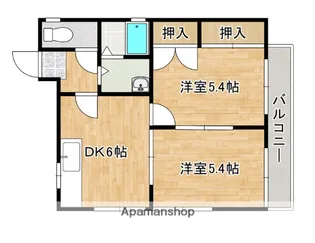 メイゾンハイツ6号館【2階】の間取り