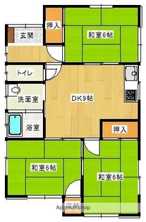 城戸貸家田中公園横【1階】の間取り