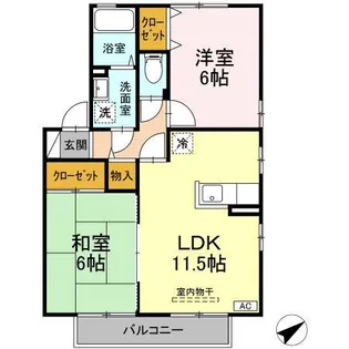 リビングタウン舞の里 B棟【2階】の間取り