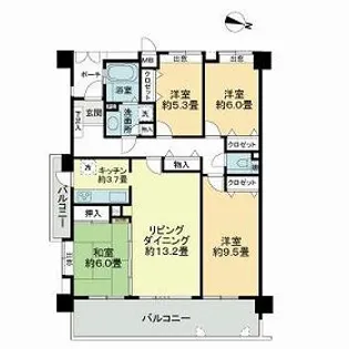 サンジュール・ステーション三苫【5階】の間取り