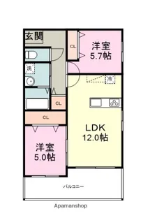 PHOENIX福間BAYSIDE【4階】の間取り
