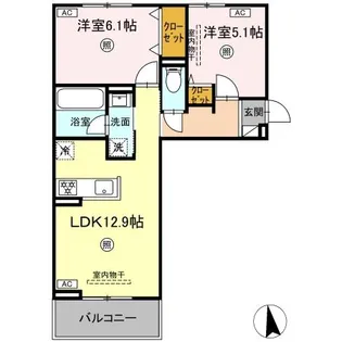 CHOUETTE【203号室】の間取り