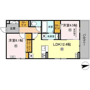 ブラン新宮中央【205号室】の間取り