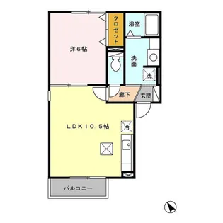 ルミエール松崎【102号室】の間取り