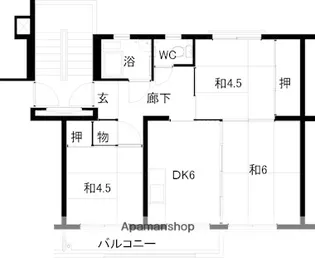 舞松原400棟【3階】の間取り