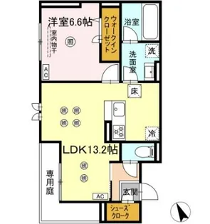 サニーサイド箱崎【1階】の間取り