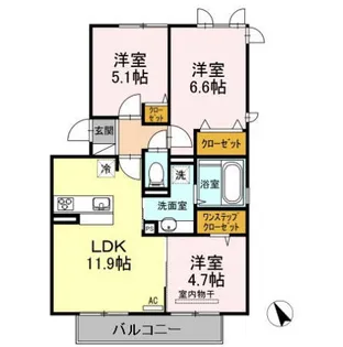 セリシール B棟【2階】の間取り