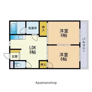 高木ハイツ【3階】の間取り