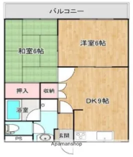 ヌーボヴァンベール柚須【1階】の間取り