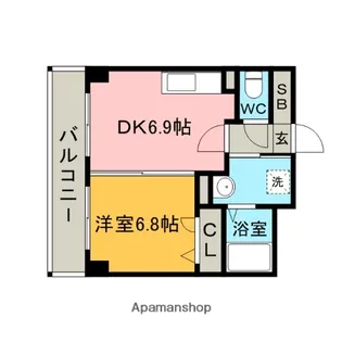 ローヤルマンション博多駅前【7階】の間取り