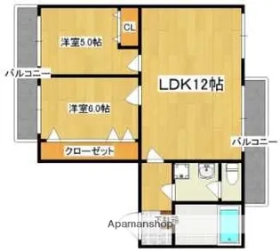 大産長丘ビル【3階】の間取り