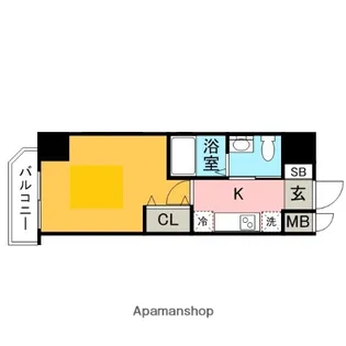エステムコート博多駅前アヴェール【13階】の間取り