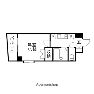 ロマネスク大橋第6【1階】の間取り