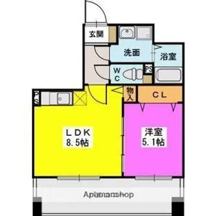 ラヴィ ヌーヴォ【4階】の間取り