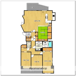 ハウスユマニテ大橋Α館【10階】の間取り