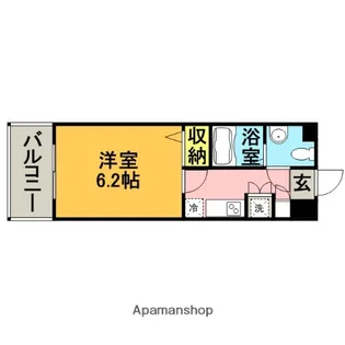 ダイナコートエスタディオ博多【9階】の間取り