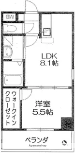 ベルパークⅡ【10階】の間取り