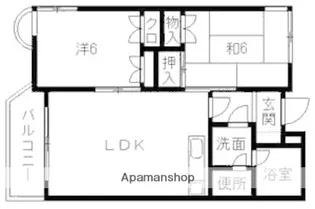 エバシオン平尾【1階】の間取り