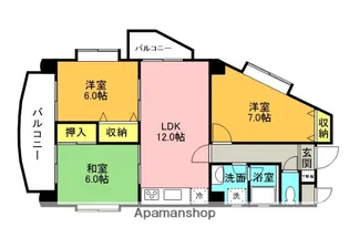 ステイタスマンション桧原【3階】の間取り