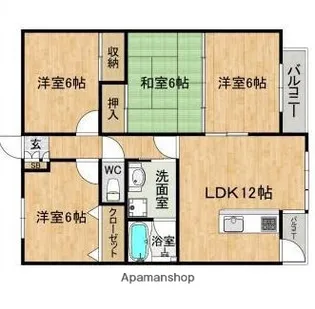 サバーブ寺塚ヒルズ【2階】の間取り
