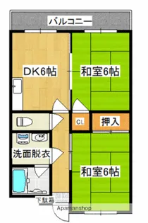 大産板付マンション【4階】の間取り