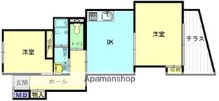 ネオカーサ高宮【1階】の間取り