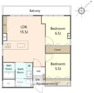 イースト博多【5階】の間取り
