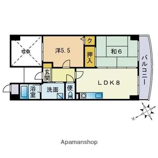 サウスライト高宮【5階】の間取り