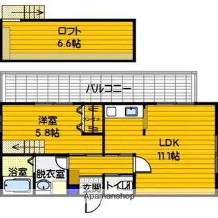 ラグナ・セカ【2階】の間取り