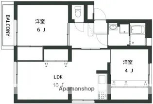 金久ビル400棟【4階】の間取り