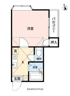 アゼリア竹下【1階】の間取り