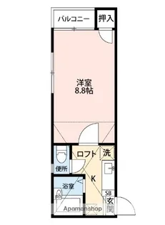 アゼリア竹下【1階】の間取り