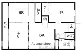 コーポ若久【1階】の間取り
