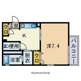 コンテパルティロ美野島【2階】の間取り