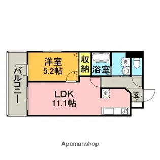 ブランドール山王【3階】の間取り