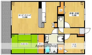 ザ・ブルックハウス【3階】の間取り