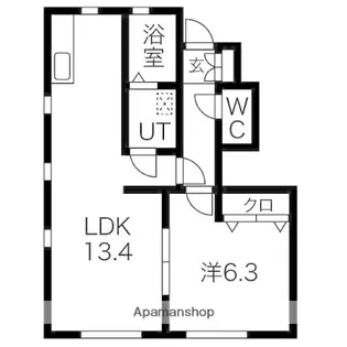 フォレストハウス野間【1階】の間取り