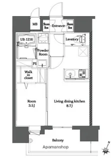 エンクレスト博多MATE【2階】の間取り