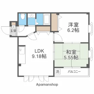 スプリーム高宮【3階】の間取り