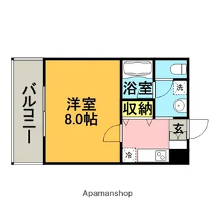 グランビューYSR博多駅前【7階】の間取り