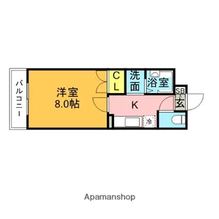 パワーズマンション南福岡【1階】の間取り