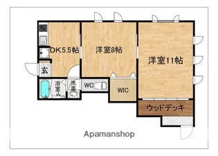 メゾンやない【1階】の間取り