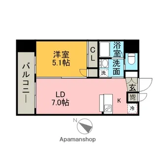 福岡県福岡市博多区博多駅前4丁目【マンション】の間取り