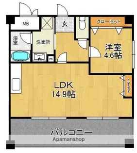 シティコート中陽【7階】の間取り
