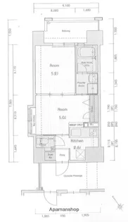 アクタス大橋ステーションタワー【9階】の間取り