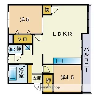 福岡県福岡市博多区那珂5丁目【マンション】の間取り